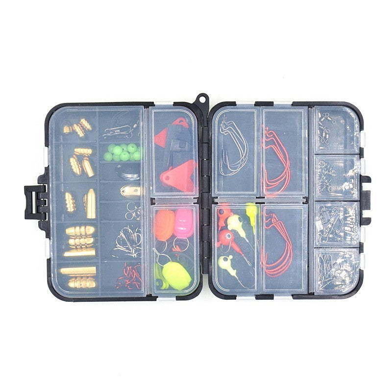 ZANLURE 128pcs/set Fishing Tool Set Sinkers Swivels Stoppers Hooks Connector Fishing Lure With Box