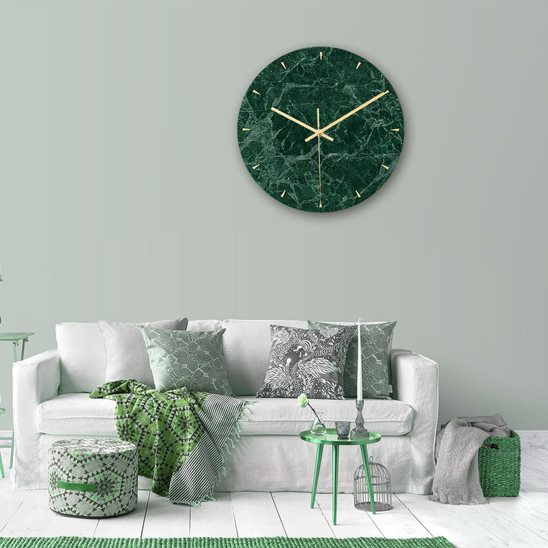 Loskii CC009 Creative Marble Pattern Wall Clock Mute Wall Clock Quartz Wall Clock For Home Office Decorations