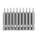 BROPPE 10Pcs Magnetic Torx Screwdriver Bits T5/T6/T7/T8/T9/T10/T15/T20/T25/T27/T30/T40 1/4 Inch Hex Shank Screwdriver Set for Bosch