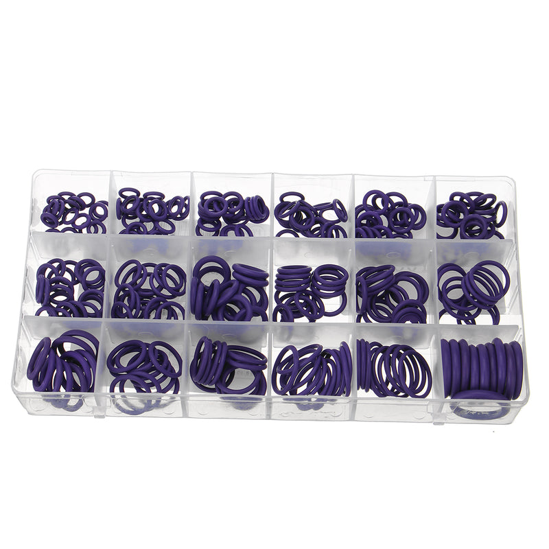 270pcs 18 Sizes Rubber Ring Hydraulic Nitrile Seals Purple Rubber O Ring Assortment Kit