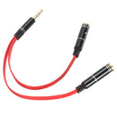 KYIN 1 Male to 2 Female 3.5mm Earphone Audio Splitter Cable Headset Audio Cable Adapter