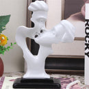 Resin Sculpture Art Lovers Statue Romance Kiss Ornaments Gift Craft Home Room Decorations