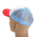 Adult Kids Children Red White Blue Adjustable Baseball Cap Outdoor Activity Sunscreen Sun Hat