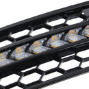 Car Fog Lights Cover Black Mesh Grille with Flowing LED Turn Signal Lamp White DRL for Audi A4 B6 2001-2005