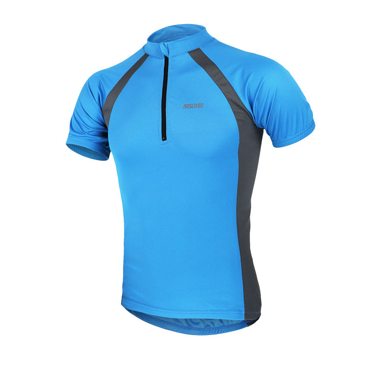 ARSUXEO Cycling Shirt Bicycle Short Sleeves Sports Clothes Summer Breathable Quick Dry Wicking