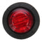4pcs 12V/24V Red Mini Round LED Button Side Marker Lights Lamps Truck Trailer