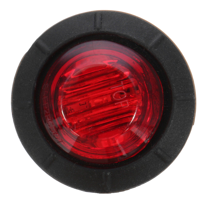 4pcs 12V/24V Red Mini Round LED Button Side Marker Lights Lamps Truck Trailer