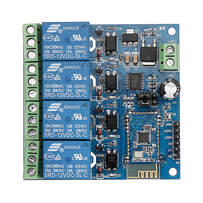 DC12V 4-Channel Android Mobile bluetooth Relay Module