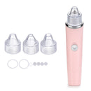 Electric Vacuum Blackhead Acne Remover Nose Pore Dermabrasion Cleaner Face Tightening Machine with 3 Replaceable Suction Heads
