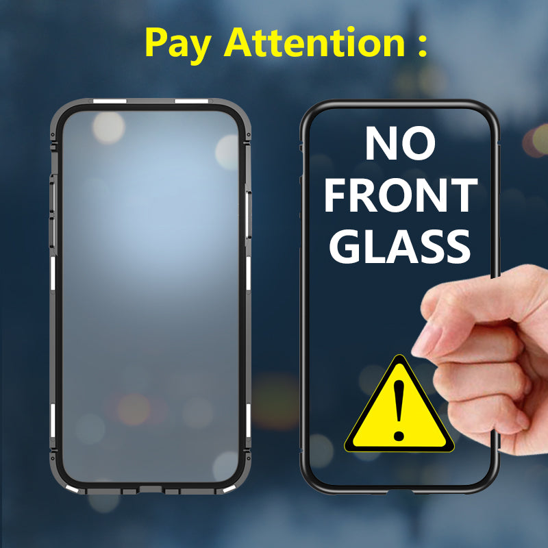Bakeey Magnetic Adsorption Metal Tempered Glass Flip Protective Case for Xiaomi Redmi Note 8 Pro