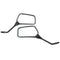 10mm Black Motorcycle Mirrors For Kawasaki KLR600 KLR250 Honda Suzuki Harley BMW