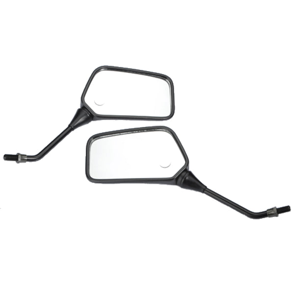 10mm Black Motorcycle Mirrors For Kawasaki KLR600 KLR250 Honda Suzuki Harley BMW