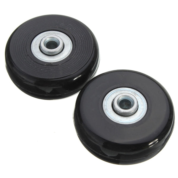 2pcs 50mm Black Luggage Suitcase Replacement Rubber Wheel Roller Suitcase Repair Parts
