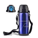 800ml Stainless Steel Double Cover Thermal Insulation Kettle Vacuum Thermos Flask Travel Mug
