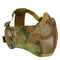 Steel Wire Mask Outdoor Hunting Breathable Tactical Mesh Half Face Protective Mask Earmuffs Version