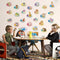 26PCS Classic Animals Alphabet Baby Nursery Peel and Stick Wall Art Sticker Decals Alphabets Animals Wall Removable Wall Sticker