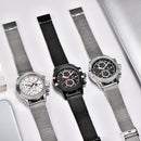 BENYAR 5109M Fashion Men Watch Chronograph 3ATM Waterproof Stainless Steel Strap Quartz Watch