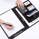Fixed board + computer + mobile phone Holder bracket folder Multi-function a4 custom paper clip board stationery leather sales manager folder talk single business folder board