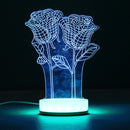 3D Illusion USB LED Night Light 7 Color Changing Desk Table Lamp Xmas Gift