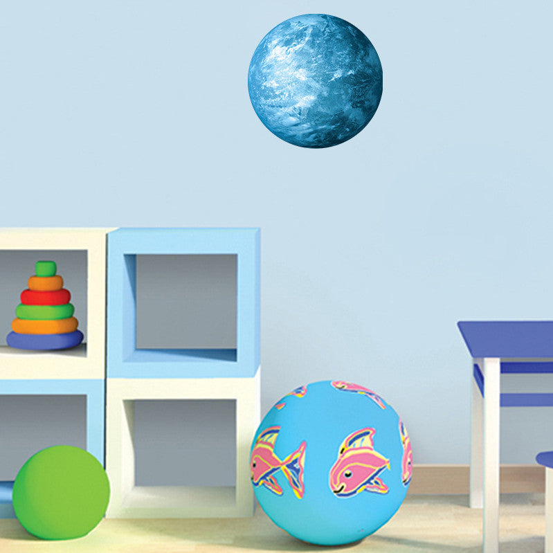 30cm Earth Globe Moon Wall Sticker Removable Glow In The Dark Luminous Stickers Home Decor