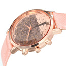 Elegant Fruit Apple Tree PU Leather Band Women Quartz Wrist Watch