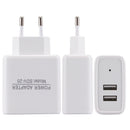 EU 5V 2.4A Dual USB Charger Power Adapter Intelligent Recognition For Smartphone Tablet PC