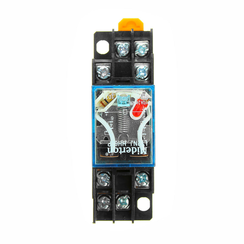 5Pcs AC110V Coil Power Relay LY2NJ JQX-13F DPDT 8 Pin PTF08A With Socket Base