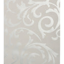 3D Silver Victorian Wall Sticker Damask Embossed Rolls Wallpaper Feature Living Room Background Decor