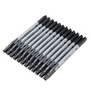 M&G ACPN0241 Fine Oily Quick-Drying Hook-Line With Waterproof Double-Headed Gel Pen 12 Pcs