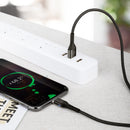 KUULAA 3A LED Magnetic Nylon Quick Charge Type-C Data Cable for Samsung S10+ HUAWEI Mate20 Xiaomi Mi8 Redmi Note8