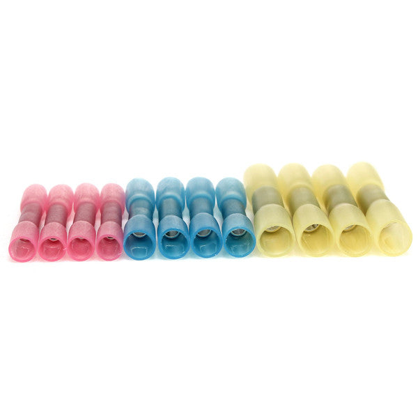 Excellway HS01 100pcs Heat Shrink Wire Crimp Terminals BUTT Waterproof Connector
