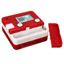 Mini Travel Alarm Clock Analogue Quartz LED Light With Snooze