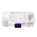 Suleve MXBN8 70Pcs M2/M2.5/M3/M4/M5/M6/M8/M10 Knurled Brass Round Female Thread Knurled Nuts Round Insert Embedment Nut Assortment Set