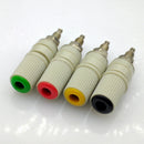 4Color 4mm Banana Socket Pure Copper Large Current Binding Post M5 Studs 30VAC-60VDC MAX 24A Banana Female Connector Plug