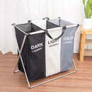 Foldable Tri-color Storage Baskets Dirty Laundry Basket Oxford Cloth