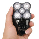 5 Head Electric Shaver Razor Bald Head Shaver Waterproof USB Rechargeable Beard Trimmer Grooming Kit With Brush