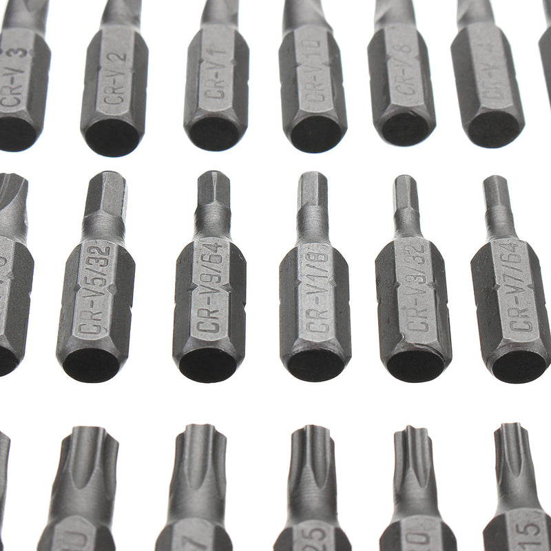 33pcs Security Tamper Proof Torx Hex Star Bit Set Magnetic Holder Screwdriver Bits