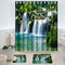 180 x180cm Shower Curtain Anti-Slip 3xCarpets Waterfall Style Bathroom Bath Mat