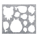 6Pcs Wool Felt Template Mould Needles Tool Set Yarn Needle Felting Mould Mat DIY Materials Doll Beginner Craft