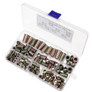 Suleve MXZN4 130Pcs M4-M10 Zinc Alloy Furniture Hex Drive Head Nuts Threaded Insert Nut Assortment Set