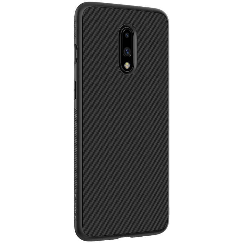 NILLKIN Synthetic Fiber Plaid Shockproof Protective Case for OnePlus 7