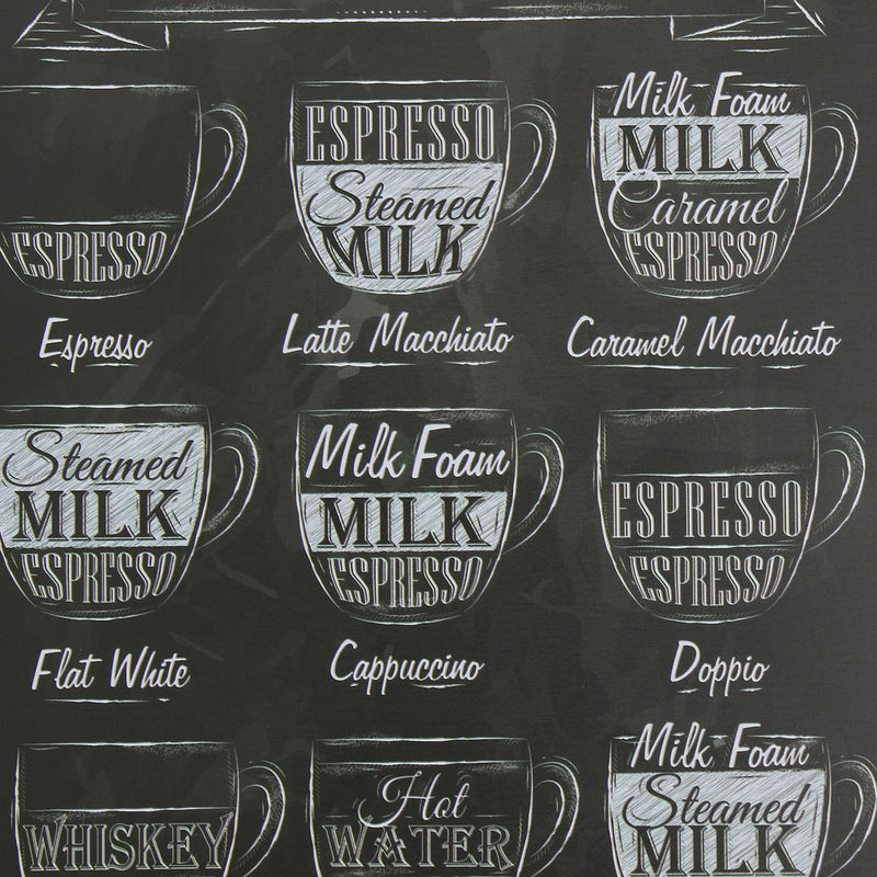 Coffee Menu Sheet Metal Drawing Metal Painting Tin Cafe Wall Tavern Poster Sign