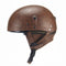 Retro PU Motorcycle Half Helmet Open Face With Visor Motorbike Scooter Cruise Safety