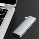 HOWEI HW-TC40 5 in 1 USB Hub 5Gbps USB3.0 USB2.0 SD TF Card Reader USB-C PD Charging Extender Extension Connector