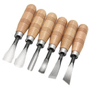6Pcs Wood Carving Hand Chisels Tool Set Woodworking Professional Lathe Gouges