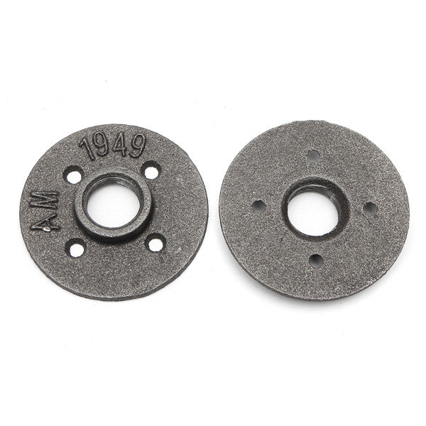 10pcs 3/4 Inch Black Flange DN20 Four Holes Flange Iron Pipe Floor Fitting Plumbing Threaded Flange