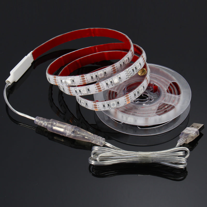 USB Powered RGB Color Changing SMD5050 LED Strip Computer Backlight Light Kit