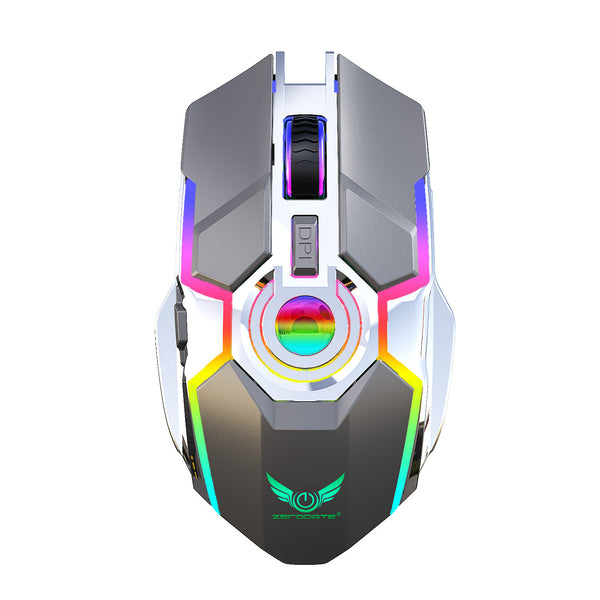 ZERODATE T30 2400DPI 2.4G Wireless RGB LED Rechargeable Ergonomic Design Gaming Mouse for PC Laptop