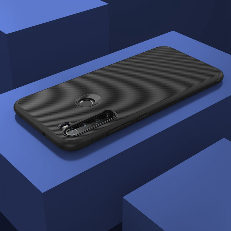 Bakeey Carbon Fiber Texture Slim Soft Silicone Shockproof Protective Case for Xiaomi Redmi Note 8