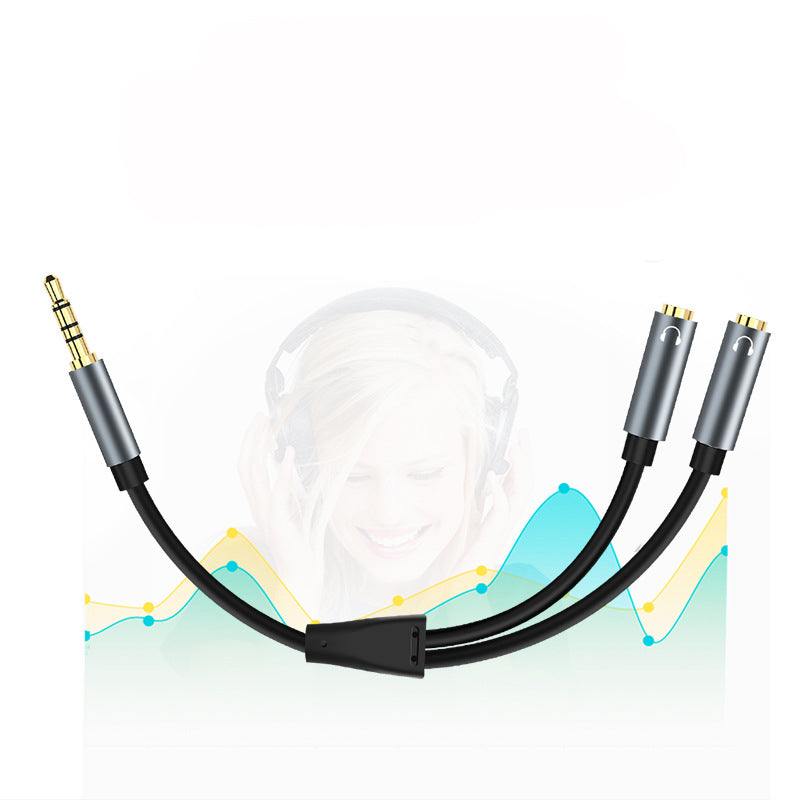 Headphone Splitter Audio Cable Male to 2 Female 3.5mm Audio Splitter Aux Cable Earphone Extension Cable for Mobile Phones